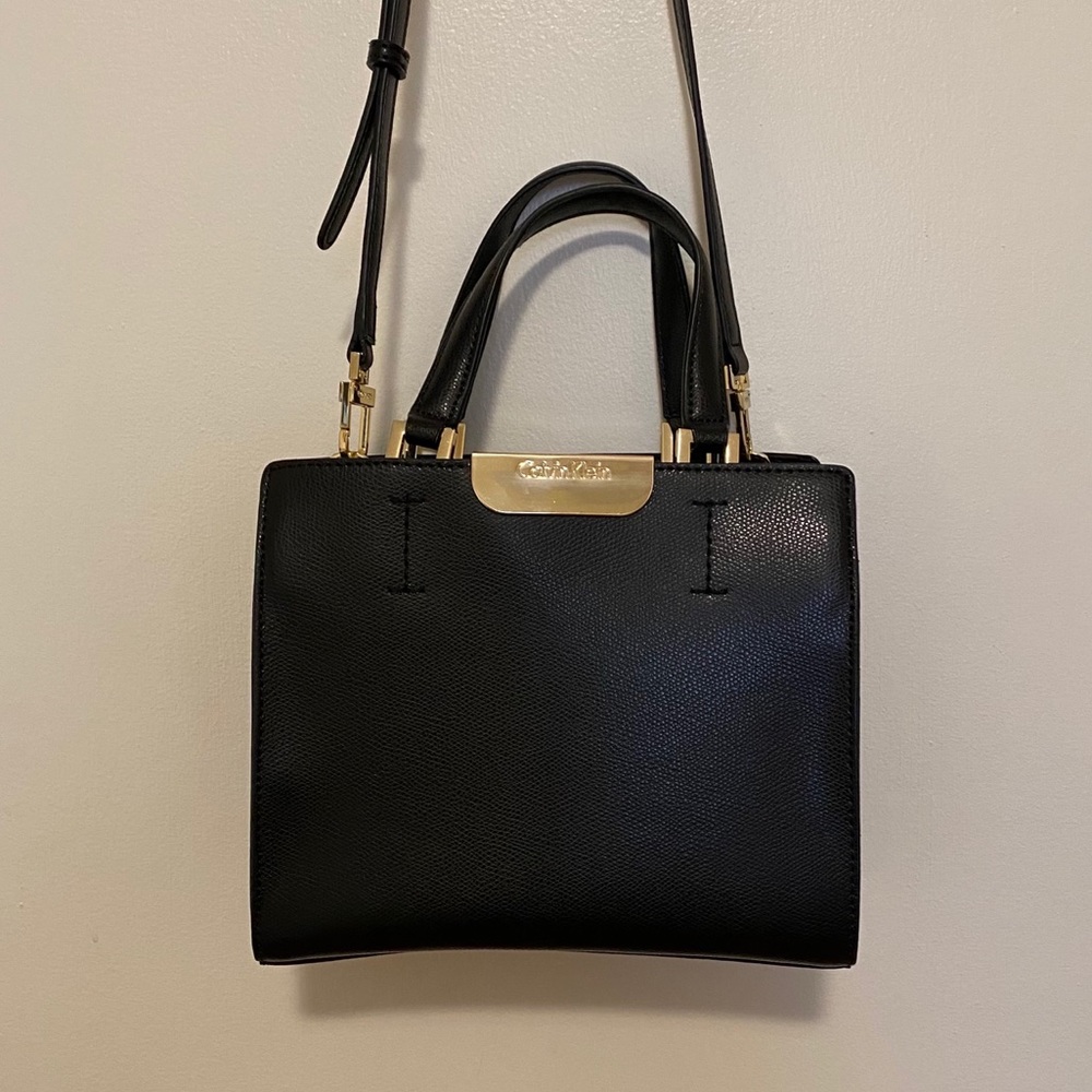 Calvin Klein Black & Gold Shoulder Bag